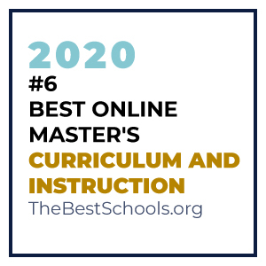 #6 Best Online Master's in Curriculum and Instruction by TheBestSchools.org