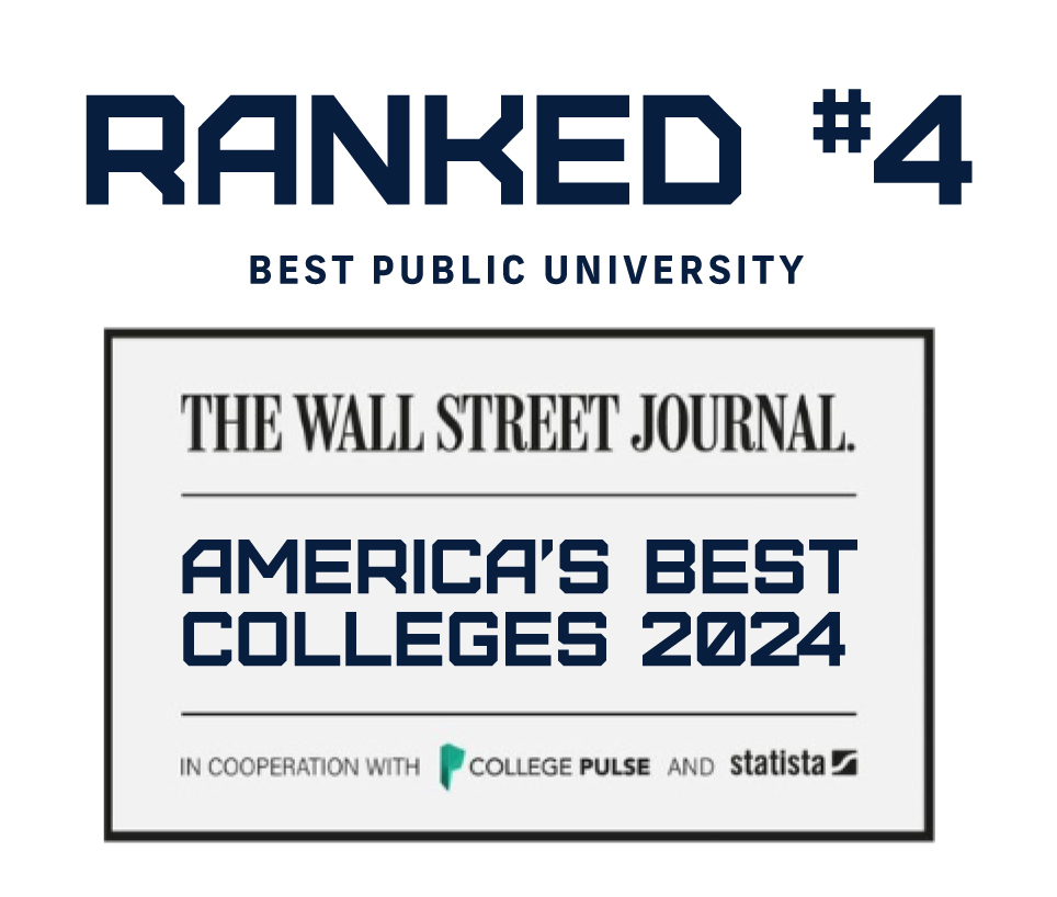 Ranked #4 Best Public University. The Wall Street Journal. America's Best Colleges 2024.